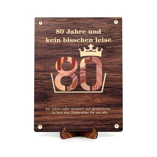 KJSXUUE Kreatives Holz-Geldgeschenk zum 80. Geburtstag, Hochzeitsgeschenk, Reise geschenk, Geldgeschenke geburtstag frauen/männer, Ehemann/Gattin (80 Jahre) von KJSXUUE