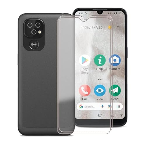 KJYF Gehärtetem Glas Displayschutzfolie für Doro 8100 Plus (6,1"), [2 Stück] [9H Härtegrad] [Fingerabdrucksensor Kompatible] Hohe Qualität HD Clear Gehärtetem Glasfolie für Doro 8100 Plus. von KJYF