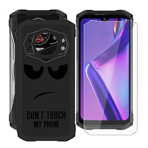 KJYF Handyhülle für Doogee S98 Pro (6,3"), Weiche Silikon TPU Hülle Stoßfest Kratzfest Schutzhülle Cover mit 1 Stück Gehärtetem Glas Schutzfolie für Doogee S98 Pro - Nicht berühren von KJYF