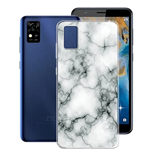 KJYF Handyhülle für ZTE Blade A31 (5.45 Zoll), KJF Transparent Hülle Schale Silikon Schutzhülle Case TPU Tasche Bumper Anti-Kratzen Protective Cover für ZTE Blade A31 - Marmor von KJYF