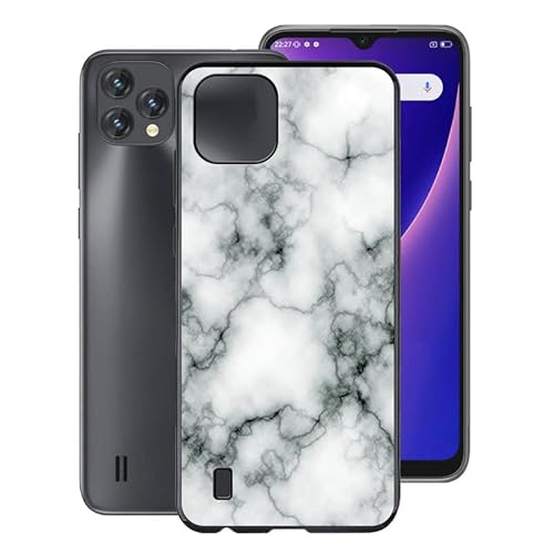 KJYF Hülle für Blackview Oscal C60 4G (6,53"), Ultra Dünn Weiche TPU Schutzhülle Case, Stoßfest Anti-Kratzer Bumper Handyhülle Cover für Blackview Oscal C60 4G - Marmor von KJYF