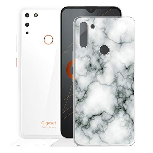 KJYF Schutzhülle Schale für Gigaset GS4 (6.30 Zoll), Hülle Tasche Silikon Case Transparent TPU Cover Bumper Anti-Kratzen Protective für Gigaset GS4 - Marmor von KJYF