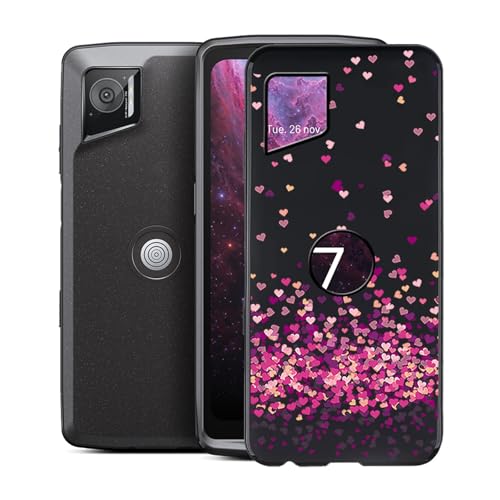 KJYFOANI Handyhülle für Crosscall Stellar M6 (6.1"),Schwarz Ultra Dünn Weiche Silikon TPU Schutzhülle, Stoßfest Kratzfest Bumper Hülle für Crosscall Stellar M6 - Rosa Liebe von KJYFOANI