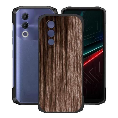 KJYFOANI Handyhülle für Doogee Blade20 Turbo (6.60"),Schwarz Ultra Dünn Weiche Silikon TPU Schutzhülle, Stoßfest Kratzfest Bumper Hülle für Doogee Blade20 Turbo - Holzstil von KJYFOANI