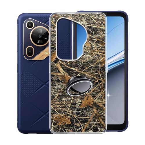 KJYFOANI Handyhülle für Fossibot F112 Pro (6.88"), Transparent Weiche Silikon Schutzhülle mit 360° Drehbar Handy-Ringhalter, FallSchutz Bumper Hülle für Fossibot F112 Pro - XV55 von KJYFOANI