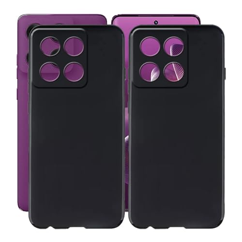 KJYFOANI Handyhülle für Motorola Edge 60 pro (6.67"),Schwarz Ultra Dünn Weiche Silikon TPU Schutzhülle,Stoßfest Kratzfest Bumper Hülle für Motorola Edge 60 pro - [2 Pack] von KJYFOANI