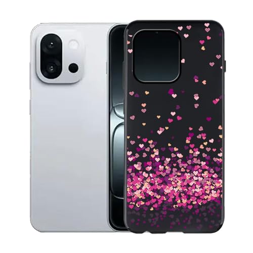 KJYFOANI Handyhülle für OnePlus 13T (6.31"), Schwarz Weich TPU Silikon Cover Bumper Schutzhülle, Ultra Dünn Stoßfest Anti-Kratzer Tasche Hülle für OnePlus 13T - Rosa Liebe von KJYFOANI