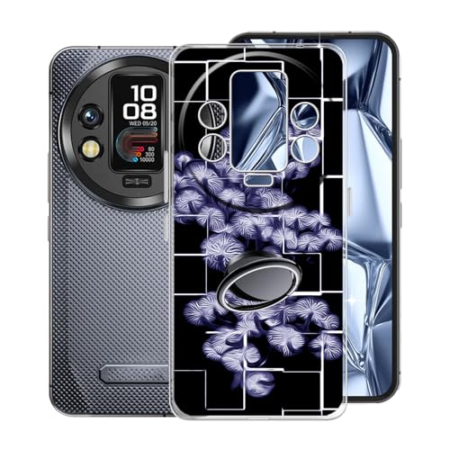KJYFOANI Handyhülle für Oukitel WP200 Pro (6.70"), Transparent Weiche Silikon Schutzhülle mit 360° Drehbar Handy-Ringhalter, FallSchutz Bumper Hülle für Oukitel WP200 Pro - Befreie Dich von KJYFOANI