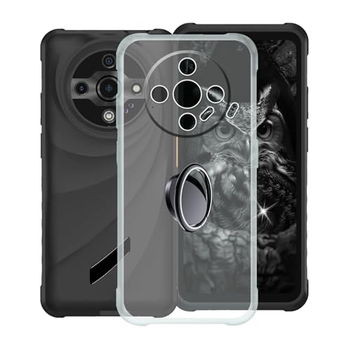 KJYFOANI Handyhülle für Ulefone Armor X31 (6.56"), Transparent Weiche Silikon Schutzhülle mit 360° Drehbar Handy-Ringhalter, FallSchutz Bumper Hülle für Ulefone Armor X31 - Transparent von KJYFOANI