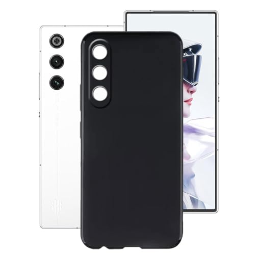 KJYFOANI Handyhülle für ZTE Nubia RedMagic 10 Air (6.80"),Schwarz Ultra Dünn Weiche Silikon TPU Schutzhülle, Stoßfest Kratzfest Bumper Hülle für ZTE Nubia RedMagic 10 Air - Schwarz von KJYFOANI