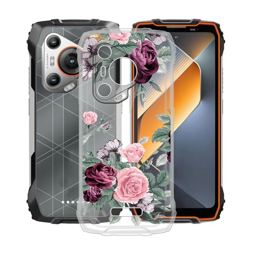 KJYFOANI Hülle für Blackview BL7000 (6.78"), Transparente Weiche Silikon TPU Bumper Cover, Ultradünne Schutzhülle - FallSchutz Stoßfeste Handyhülle für Blackview BL7000 - Rosenblüte von KJYFOANI