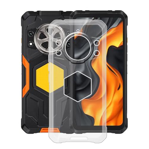 KJYFOANI Hülle für Cubot Kingkong Power 5 (6.88"), Transparente Weiche Silikon TPU Bumper Cover, Ultradünne Schutzhülle FallSchutz Stoßfeste Handyhülle für -Transparent von KJYFOANI