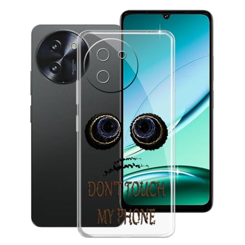 KJYFOANI Hülle für Doogee Note 59 pro (6.75"), Transparente Weiche Silikon TPU Bumper Cover, Ultradünne Schutzhülle FallSchutz Stoßfeste Handyhülle für -Don't Touch von KJYFOANI