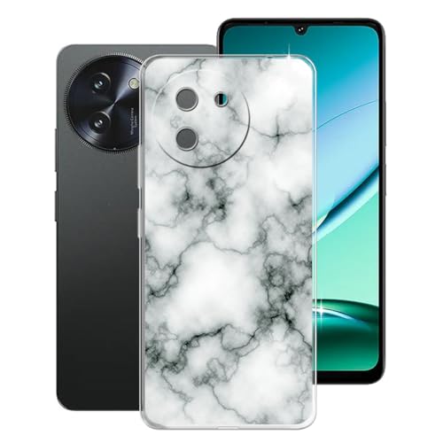 KJYFOANI Hülle für Doogee Note 59 pro (6.75"), Transparente Weiche Silikon TPU Bumper Cover, Ultradünne Schutzhülle FallSchutz Stoßfeste Handyhülle für -Marmor von KJYFOANI