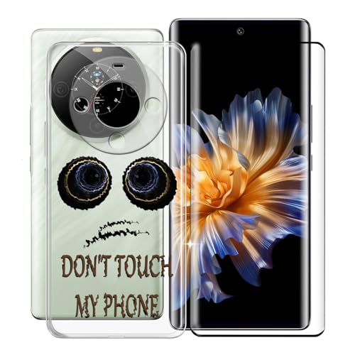KJYFOANI Hülle für Fossibot S3 Pro (6.67"),1 Stück Gehärtetem Glas Schutzfolie, Transparent Weiche Silikon TPU Schutzhülle Kratzfest Handyhülle für - Don't Touch von KJYFOANI