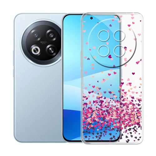 KJYFOANI Hülle für Meizu Note 22 Pro (6.78"), Transparente Weiche Silikon TPU Bumper Cover, Ultradünne Schutzhülle FallSchutz Stoßfeste Handyhülle für -Rosa Liebe von KJYFOANI