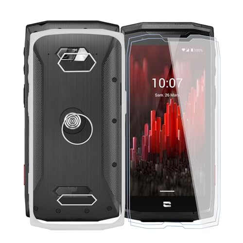 KJYFOANI für Crosscall Core M5 Handyhülle mit 2 Stück Gehärtetem Glas Displayschutz, Transparent Weiche Silikon TPU Case Stoßfeste Kratzfeste Hülle für Crosscall Core M5 (4.95") - Glasklar von KJYFOANI