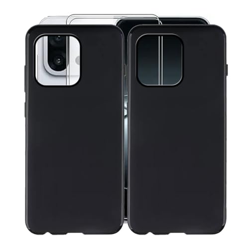 KJYFOANI für OnePlus 13T Hülle und 2 Stück Gehärtetem Glasfolie, Schwarz Weich Silikon Case Ultra Dünn Stoßfest Anti-Kratzer Handyhülle für OnePlus 13T (6.31") - [2 Sätze] von KJYFOANI