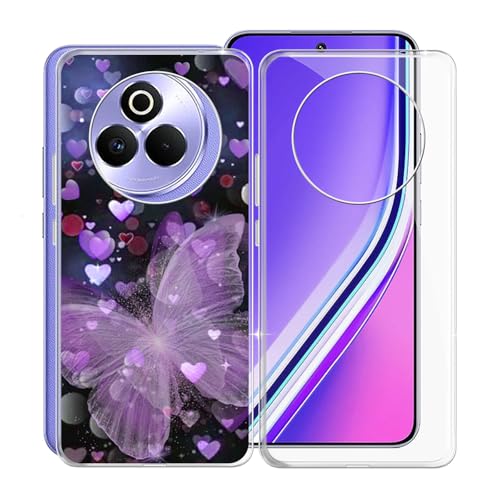 KJYFOANI für Realme P3 Pro 5G Hülle, Transparente Weiche Silikon TPU Bumper Cover, Ultradünne Schutzhülle - FallSchutz Stoßfeste Handyhülle für Realme P3 Pro 5G (6.83") - [2 Stücke] von KJYFOANI