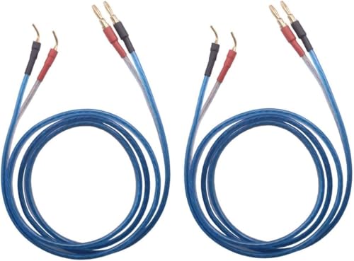 KK ZB-SB 1pair set (4banana&4pin) HIFI OFC Lautsprecher Draht, Bananenstecker zum Pin Typ Stecker, 1.5M (4.92ft)/3M (9.84ft)/5M (16ft)/7M(22.9ft) (1.5M) von KK CABLE