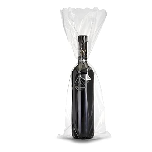50 x Klarsichtbeutel Klarsichttüte für 1 Flasche 500x180 mm 30my Transparent von KK Verpackungen