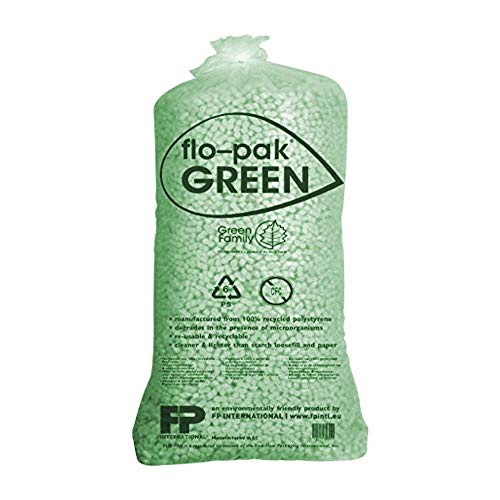 76 Liter Flo-Pak Grün Verpackungschips Füllmaterial Chips Polster von KK Verpackungen