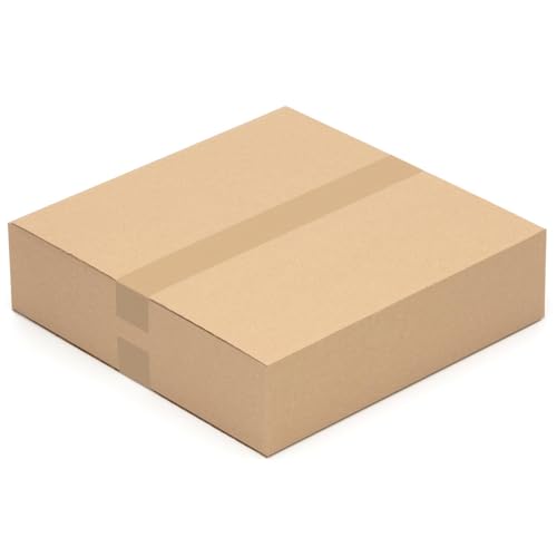 Faltkartons, 400 x 400 x 100 mm, 10 Stück | Kartons aus Wellpappe | Ideal für Warensendungen von KK Verpackungen
