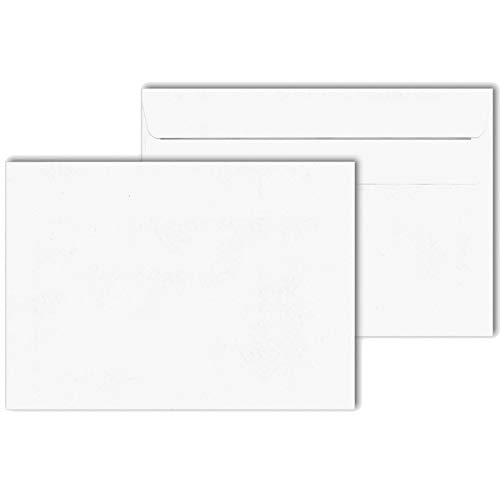 KK Verpackungen® Briefumschläge in DIN C6 | 100 Stück, 114x162 mm, Selbstklebende Kuverts ohne Fenster in Weiß von KK Verpackungen