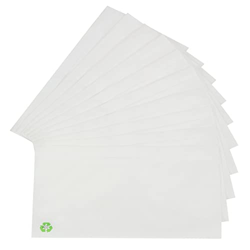 KK Verpackungen® Lieferscheintaschen aus Pergamin Papier | 10 Stück, Dokumententaschen im DIN Lang Format in Transparent | Recyclebare, selbstklebende, unbedruckte Begleitpapiertaschen von KK Verpackungen