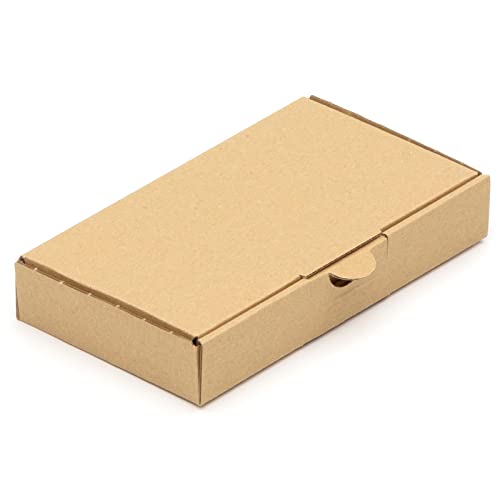 KK Verpackungen® Maxibriefkartons | 100 Stück, 180 x 100 x 30 mm DIN A6+ Maxibrief Versandkartons in Braun | Faltschachtel für Warenpost Büchersendung Warensendung von KK Verpackungen