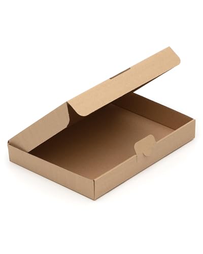 KK Verpackungen Maxibriefkartons 305 x 220 x 44 mm Braun DIN A4 (Außenmaß 314 x 232 x 48 mm) | 25 Stück, Versandkartons Faltschachteln Maxibrief Post-Kartons für Warensendungen Büchersendungen (MB13) von KK Verpackungen