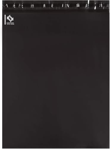 KKBESTPACK Versandtaschen, selbstklebend, wasserdicht, Schwarz, 100 Stück von KKBESTPACK