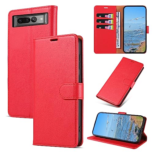 KKEIKO Handyhülle für Google Pixel 7 Pro Hülle, Magnet Klappbar Handyhülle mit Kartenfach, PU Leder Stoßfest Schutzhülle für Google Pixel 7 Pro, Rot KKEIKO Handyhülle für Google Pixel 7 Pro Hülle, Magnet Klappbar Handyhülle mit Kartenfach, PU Leder Stoßfest Schutzhülle für Google Pixel 7 Pro, Rot von KKEIKO