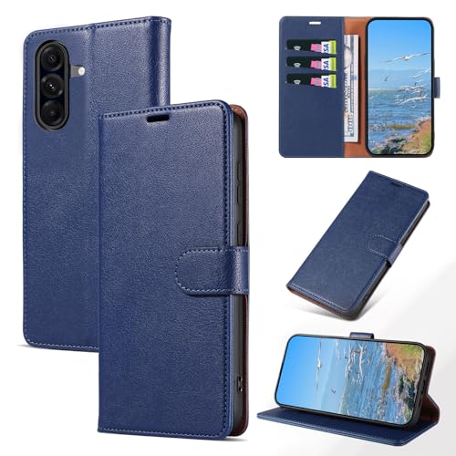 KKEIKO Handyhülle für Samsung Galaxy A56 5G Hülle, Magnet Klappbar Handyhülle mit RFID-Blockierung, PU Leder Stoßfest Schutzhülle für Samsung A56 5G, Blau KKEIKO Handyhülle für Samsung Galaxy A56 5G Hülle, Magnet Klappbar Handyhülle mit RFID-Blockierung, PU Leder Stoßfest Schutzhülle für Samsung A56 5G, Blau von KKEIKO