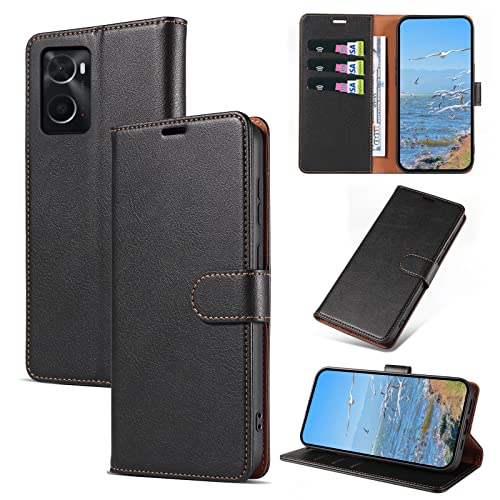 KKEIKO Hülle Kompatibel mit Oppo A96 4G / Oppo A76 4G / Oppo A36 4G / Realme 9i, Magnet Klappbar Handyhülle mit Kartenfach, PU Leder Stoßfest Schutzhülle für Oppo A96 4G / Realme 9i, Schwarz KKEIKO Hülle Kompatibel mit Oppo A96 4G / Oppo A76 4G / Oppo A36 4G / Realme 9i, Magnet Klappbar Handyhülle mit Kartenfach, PU Leder Stoßfest Schutzhülle für Oppo A96 4G / Realme 9i, Schwarz von KKEIKO