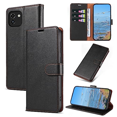 KKEIKO Hülle Kompatibel mit Samsung Galaxy A03, Magnet Klappbar Handyhülle mit Kartenfach, PU Leder Stoßfest Schutzhülle für Samsung A03, Schwarz KKEIKO Hülle Kompatibel mit Samsung Galaxy A03, Magnet Klappbar Handyhülle mit Kartenfach, PU Leder Stoßfest Schutzhülle für Samsung A03, Schwarz von KKEIKO