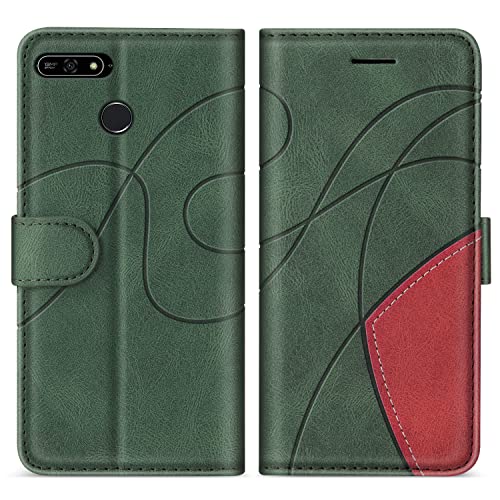 KKEIKO Hülle für Huawei Y6 2018 / Honor 7A / Enjoy 8E, PU Leder Schutzhülle für Huawei Y6 2018 / Honor 7A / Enjoy 8E, Kratzfestes Brieftasche Handyhülle mit Kartenfächern, Grün KKEIKO Hülle für Huawei Y6 2018 / Honor 7A / Enjoy 8E, PU Leder Schutzhülle für Huawei Y6 2018 / Honor 7A / Enjoy 8E, Kratzfestes Brieftasche Handyhülle mit Kartenfächern, Grün von KKEIKO