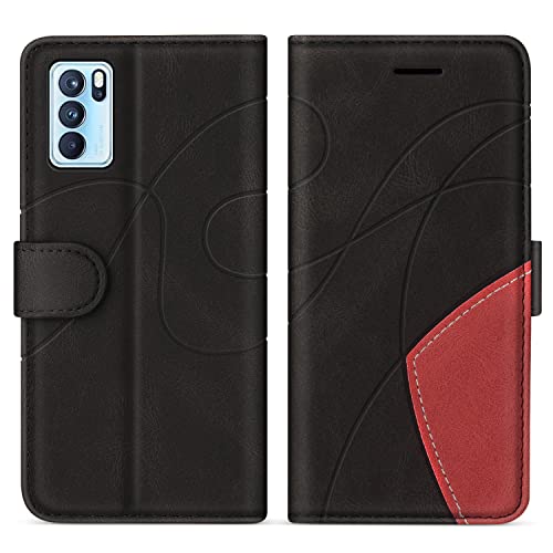 KKEIKO Hülle für Oppo Reno 6 Pro 5G, PU Leder Schutzhülle für Oppo Reno 6 Pro 5G, Kratzfestes Brieftasche Handyhülle mit Kartenfächern, Schwarz KKEIKO Hülle für Oppo Reno 6 Pro 5G, PU Leder Schutzhülle für Oppo Reno 6 Pro 5G, Kratzfestes Brieftasche Handyhülle mit Kartenfächern, Schwarz von KKEIKO