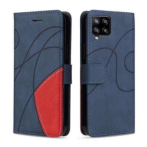 KKEIKO Hülle für Samsung Galaxy A42 5G, PU Leder Handyhülle mit kartenfach, Magnetisch Klappbar Brieftasche Schutzhülle für Samsung A42 5G, Blau von KKEIKO