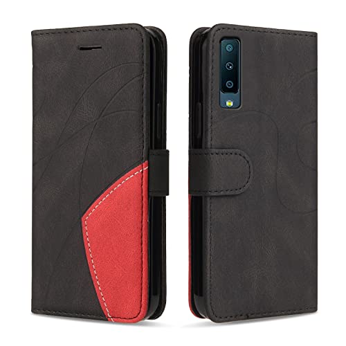 KKEIKO Hülle für Samsung Galaxy A7 2018, PU Leder Handyhülle mit kartenfach, Magnetisch Klappbar Brieftasche Schutzhülle für Samsung A7 2018, Schwarz KKEIKO Hülle für Samsung Galaxy A7 2018, PU Leder Handyhülle mit kartenfach, Magnetisch Klappbar Brieftasche Schutzhülle für Samsung A7 2018, Schwarz von KKEIKO