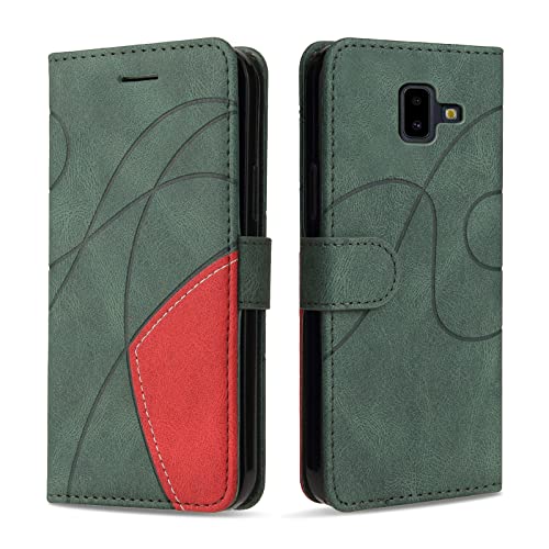 KKEIKO Hülle für Samsung Galaxy J6 Plus 2018, PU Leder Handyhülle mit kartenfach, Magnetisch Klappbar Brieftasche Schutzhülle für Samsung J6 Plus 2018, Grün KKEIKO Hülle für Samsung Galaxy J6 Plus 2018, PU Leder Handyhülle mit kartenfach, Magnetisch Klappbar Brieftasche Schutzhülle für Samsung J6 Plus 2018, Grün von KKEIKO