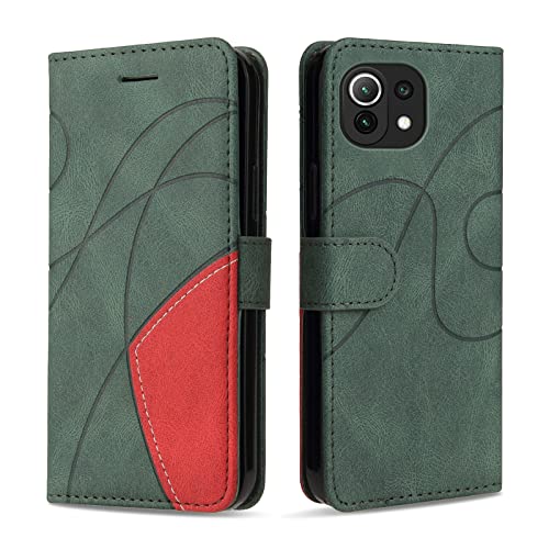 KKEIKO Hülle für Xiaomi MI 11 Lite 4G / 5G, PU Leder Handyhülle mit kartenfach, Magnetisch Klappbar Brieftasche Schutzhülle für Xiaomi MI 11 Lite 4G / 5G, Grün KKEIKO Hülle für Xiaomi MI 11 Lite 4G / 5G, PU Leder Handyhülle mit kartenfach, Magnetisch Klappbar Brieftasche Schutzhülle für Xiaomi MI 11 Lite 4G / 5G, Grün von KKEIKO