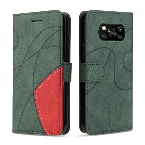 KKEIKO Hülle für Xiaomi Poco X3 NFC/Xiaomi Poco X3 / Xiaomi Poco X3 Pro, PU Leder Handyhülle mit kartenfach, Magnetisch Klappbar Brieftasche Schutzhülle für Xiaomi Poco X3 Pro, Grün KKEIKO Hülle für Xiaomi Poco X3 NFC/Xiaomi Poco X3 / Xiaomi Poco X3 Pro, PU Leder Handyhülle mit kartenfach, Magnetisch Klappbar Brieftasche Schutzhülle für Xiaomi Poco X3 Pro, Grün von KKEIKO