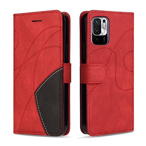 KKEIKO Hülle für Xiaomi Redmi Note 10 5G / Xiaomi Poco M3 Pro 5G / Redmi Note 10T, PU Leder Handyhülle mit kartenfach, Magnetisch Klappbar Brieftasche Schutzhülle für Xiaomi Redmi Note 10 5G, Rot KKEIKO Hülle für Xiaomi Redmi Note 10 5G / Xiaomi Poco M3 Pro 5G / Redmi Note 10T, PU Leder Handyhülle mit kartenfach, Magnetisch Klappbar Brieftasche Schutzhülle für Xiaomi Redmi Note 10 5G, Rot von KKEIKO