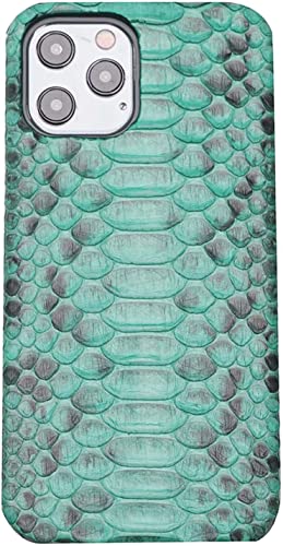 KKFAUS Python Leder Rückseite Telefonhülle, für Apple iPhone 13 Pro (2021) 6,1 Zoll Stoßfeste Atmungsaktive Hülle [Bildschirm- und Kameraschutz] (Farbe: D) von KKFAUS