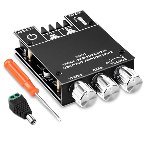 KKMOL 502MT 2x50W Bluetooth 5.0 Stereo Verstärker Board 2.0-Kanal Stereo Audio Empfänger Leistungsverstärker Modul mit AUX-Eingänge Bass Treble AMP KKMOL 502MT 2x50W Bluetooth 5.0 Stereo Verstärker Board 2.0-Kanal Stereo Audio Empfänger Leistungsverstärker Modul mit AUX-Eingänge Bass Treble AMP von KKMOL