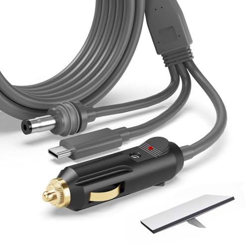 KKMVIUC STARLINK MINI DC -Stromkabel, 12 V - 24 V DC 16ft Auto Ladegerät Auto Netzteil 18AWG -Kabel, 3 in 1 Zigarette Leichter Männlicher Stecker Zum DC -Anschluss für RV -Schale Antenne von KKMVIUC