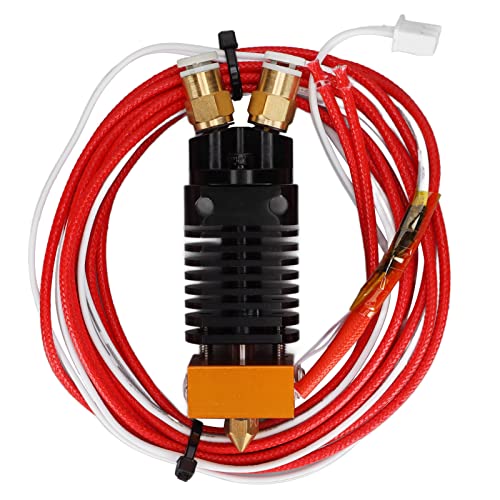 2-In-1-Out-Hotend-Kit, 2-Farben-Metall-12-V-3D-Drucker-Extruder mit Silikon-Abdeckungsschrauben Ender 3 CR10S Pro (24V) von KKPLZZ