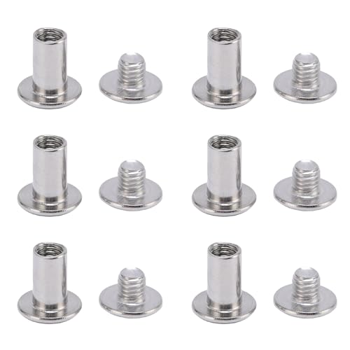 50 Paar M5 Edelstahl Nieten Muttern Stabile Struktur Flach Runde Kopf Niet Stud Set für Leder Craft Alben und Scrap Books 0,24x0,39x0,43 Zoll 50 Paar M5 Edelstahl Nieten Muttern Stabile Struktur Flach Runde Kopf Niet Stud Set für Leder Craft Alben und Scrap Books 0,24x0,39x0,43 Zoll von KKPLZZ