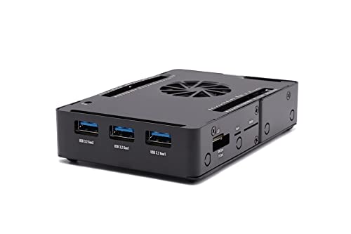 KKSB LattePanda 3 Delta Gehäuse | LattePanda 3 Delta Gehäuse aus schwarzem Aluminium | Unterstützt 8 SMA-Antennen von KKSB Cases
